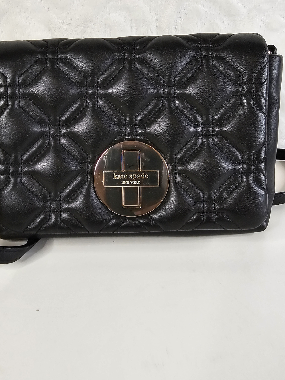 Kate Spade Black Quilted Leather Crossbody Bag